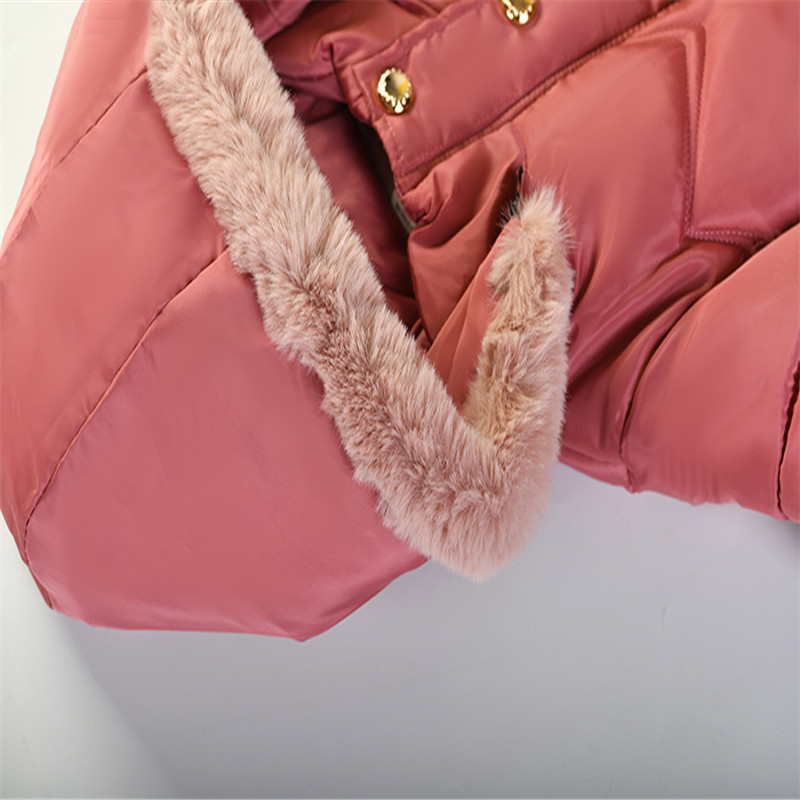 Kinderkleding, winterjas voor meisjes, ins fashion, halflange tot lange jas met capuchon en zachte isolatie, kinderkleding_voghion.com