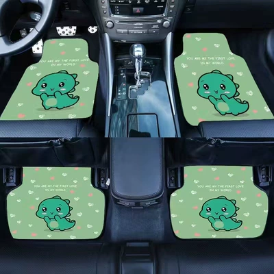 Mat Cute Cartoon Women's Car | Universal Foot Pad - love-dinosaur-main-driver-single-piece-5064cm