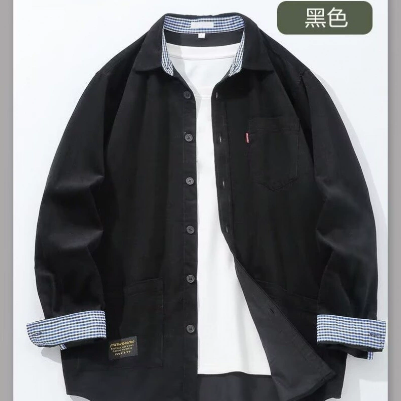 Мужская вельветовая теплая рубашка мода утолщение осень-зима новая повседневная мульти карманные свободные рубашки большого размера