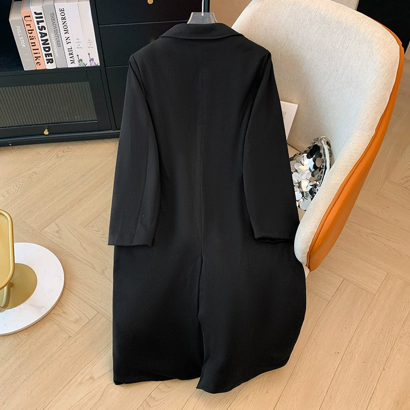 Winter quilted trench coat, jacket, plus size