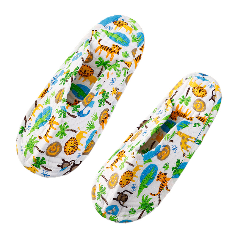 新韓版家庭用室内布製スリッパ、包み込み型、シングルレイヤー、静音、つま先が覆われている、四季対応、フロアシューズ、産後用シューズ、卸売