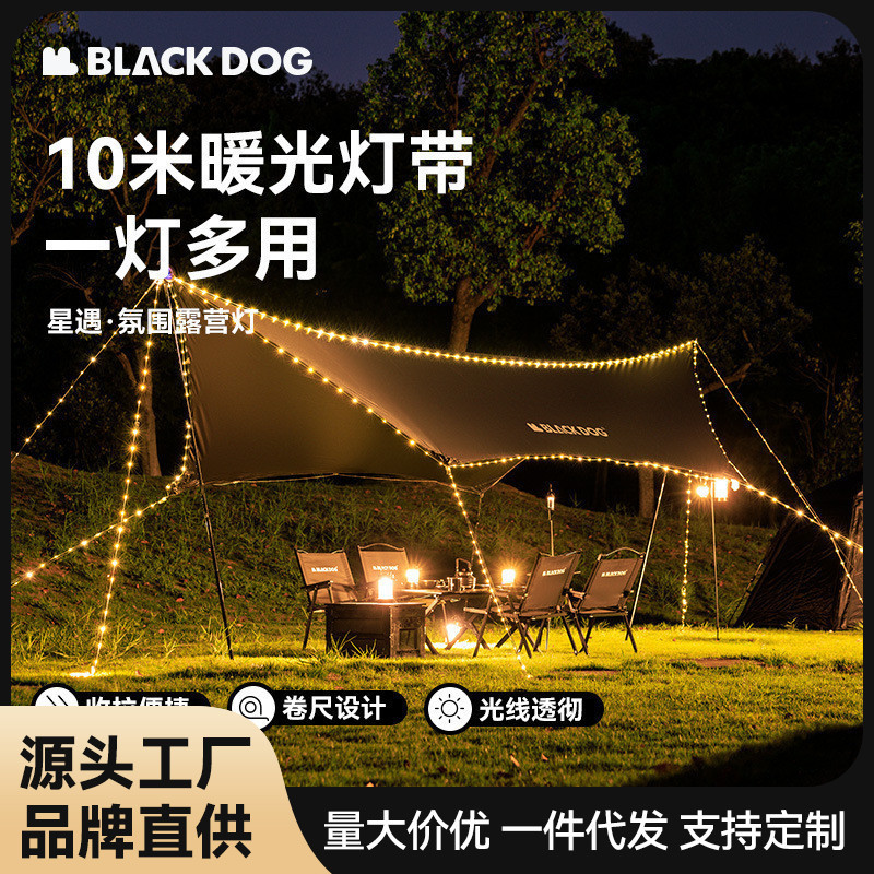 Cinta métrica transfronteriza para exteriores Luces de campamento Luces de ambiente Luces de techo de cadena Luces led con batería de larga duración Luces de campamento con luces al aire libre