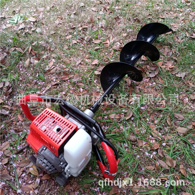 汽油栽树刨坑机 种树挖坑机 汽油二冲程栽植打眼机