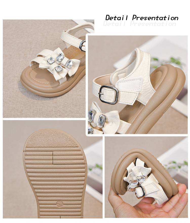 Sandali bambina con fiocco leggeri scarpe estive mare_voghion.com