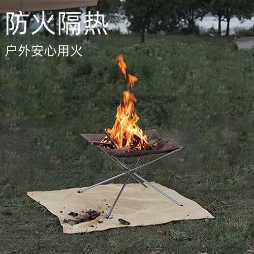 Outdoor camping mat insulation mat fire-extinguishing blanket picnic mat floor mat moisture-proof mat fiberglass high temperature resistant flame retardant cloth
