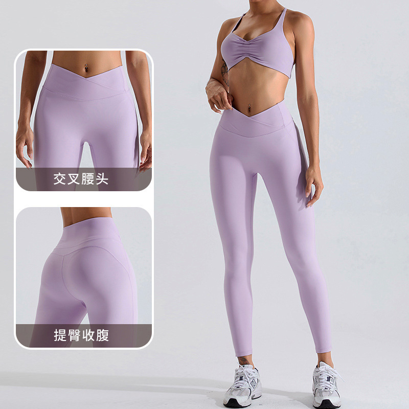 Liquidación, sin devoluciones ni cambios, pantalones de yoga con control de abdomen y tiras cruzadas para mujer, pantalones levanta glúteos, pantalones deportivos ajustados de secado rápido para correr al aire libre y hacer ejercicio.