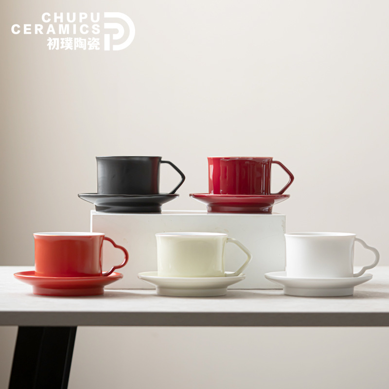 High-end exquisite ceramic coffee cup set, beautiful appearance, specialized water cup for women, high-grade feeling mugs