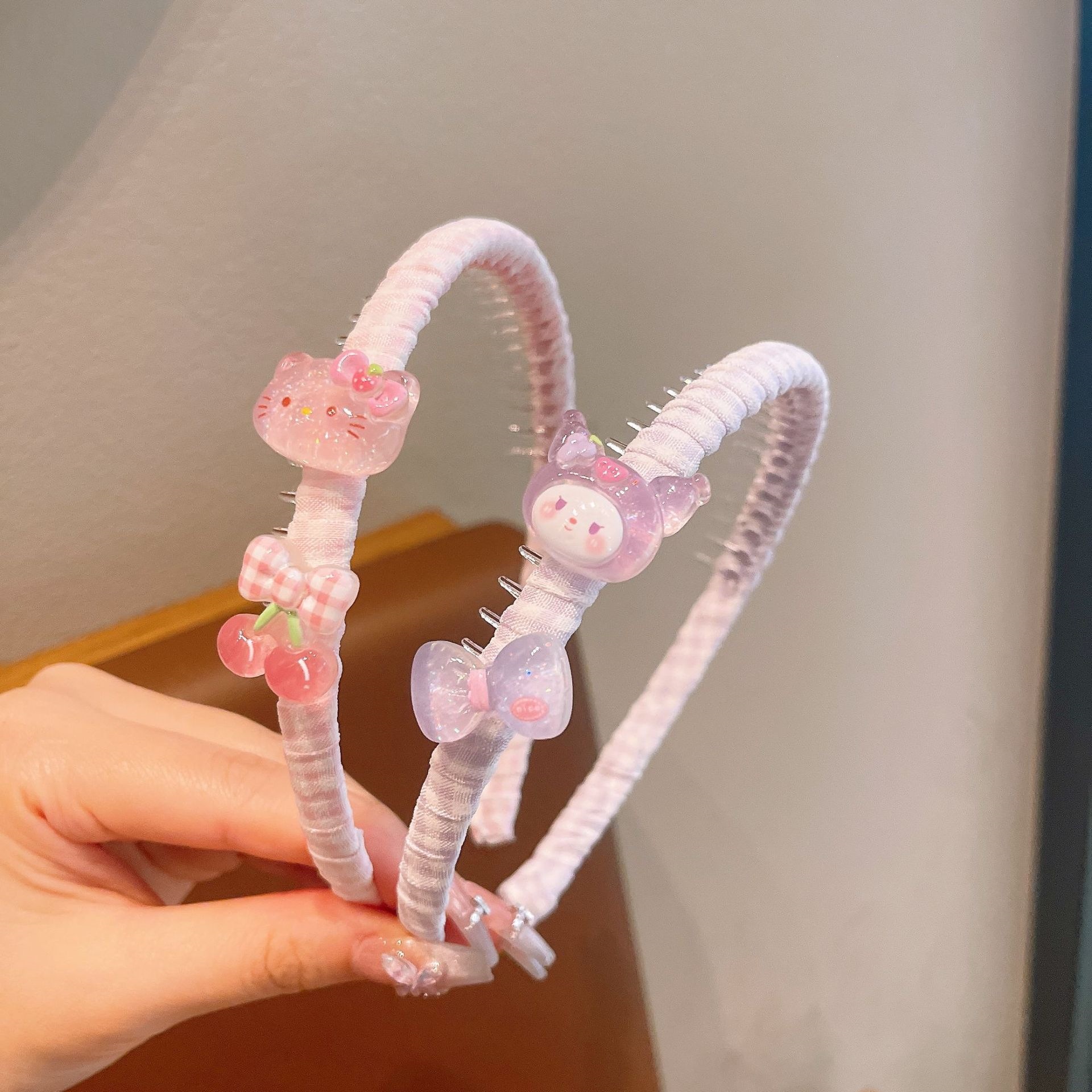 Pequeña niña frisa cabello de los niños bandeja de cabeza tela coreana antideslizante presión bandeja de cabello de niñas bandeja de cabello de cabeza