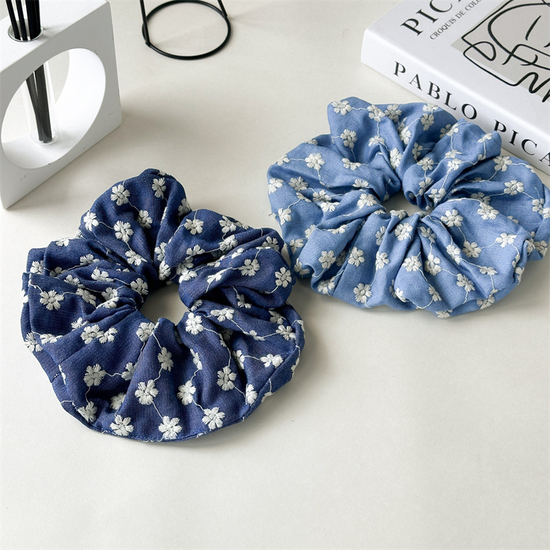 30g Weight Hair Tie Hair Accessories Type 1 Piece Quantity Casual, Holiday, Street Occasion Cloth Material Floral Pattern All Seasons Season Women's Gender Elegant, Retro, Lady Style Elegant Retro Lady Women's Floral Cloth Hair Tie 9