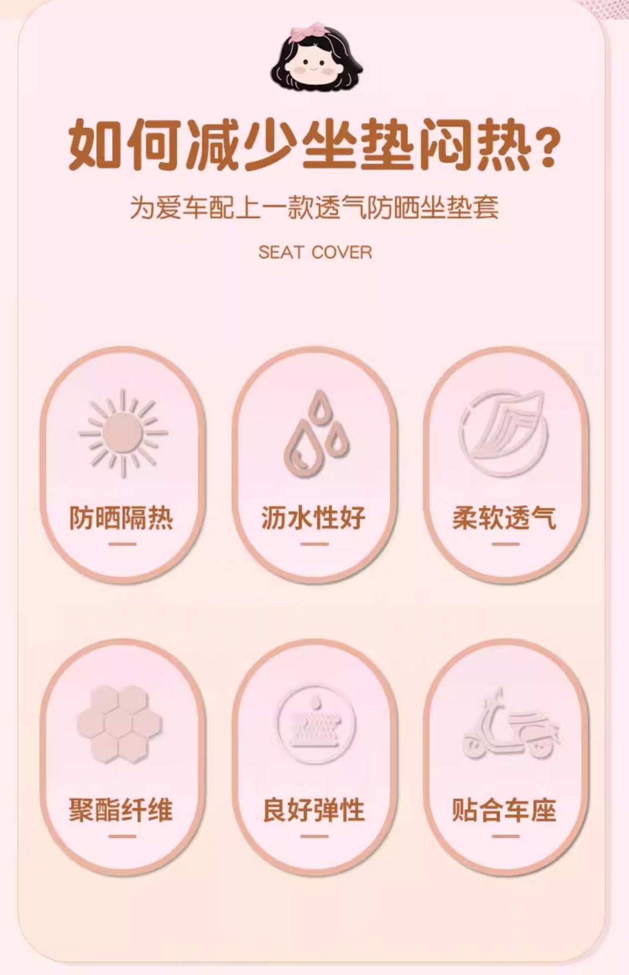 Suitable for immediate CG6 electric car seat cover summer sunscreen, heat insulation and breathable new national standard electric motorcycle seat cover