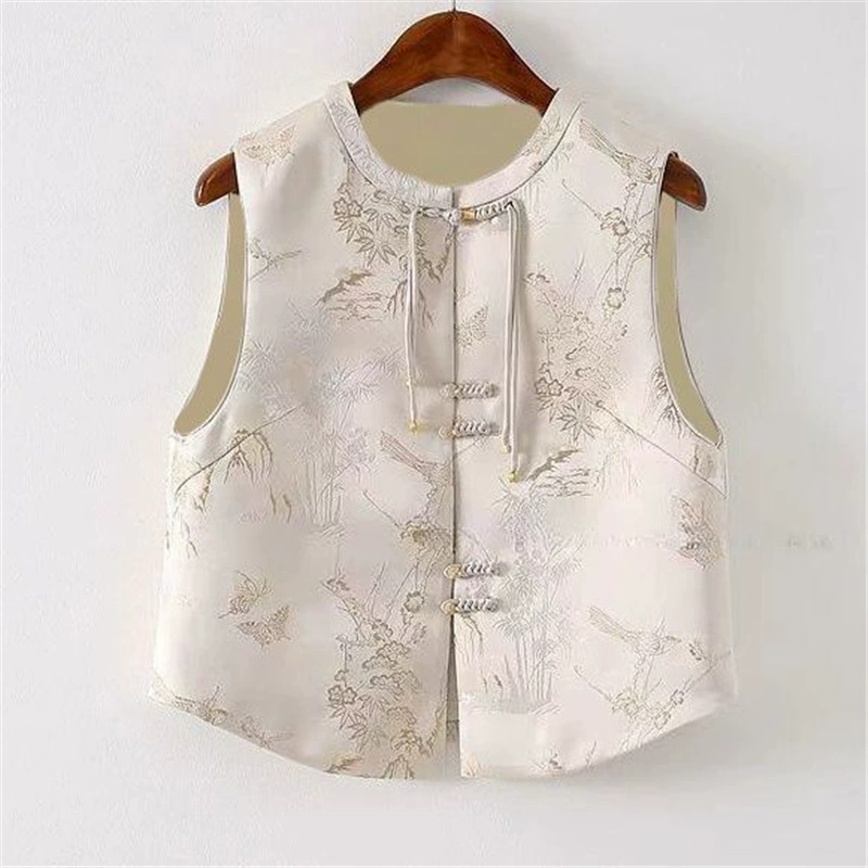 Весенний стиль 2025 Новый китайский жилет в китайском стиле тонкий и темпераментный дизайн