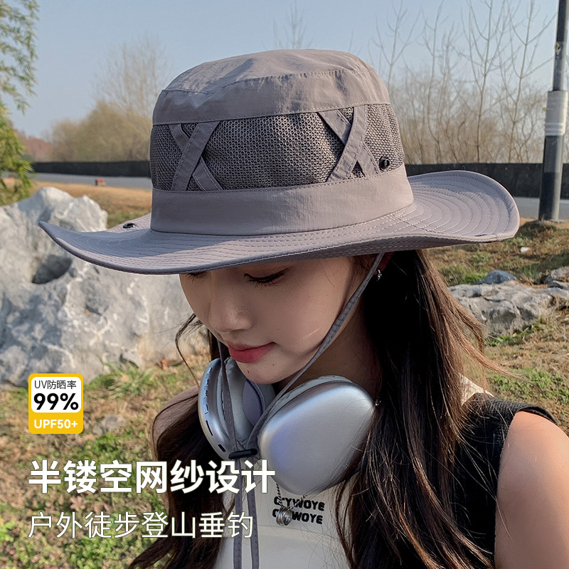 Breathable summer thin climbing sun hat for hiking