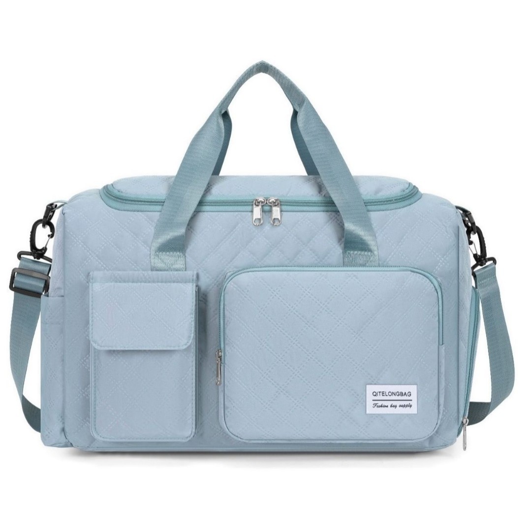 Oxford Cloth Travel Bag, Single-Shoulder Portable Storage Bag, Large Capacity Wholesale New Style Diamond-Patterned Clothing Storage Bag