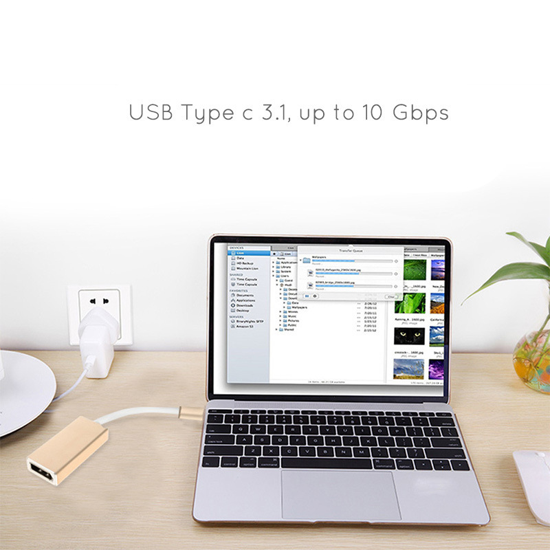 Type C Usb3.1To Displayport Cable 4K Televisions for MacBook