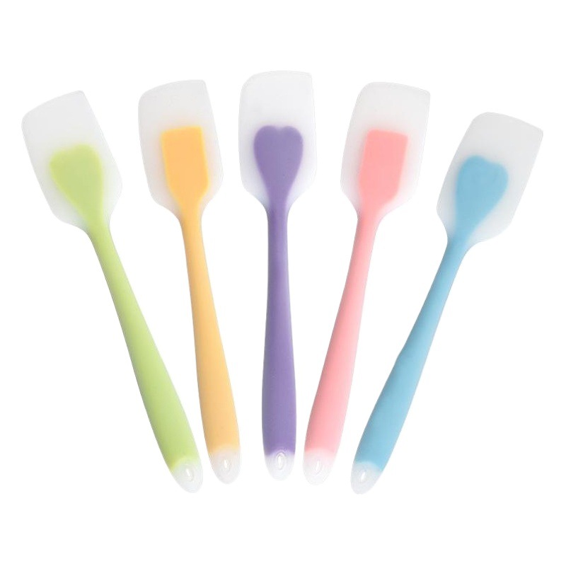Fda Translucent Large Scraper Integrated Silicone Scraper High Temperature Resistant Cake Spatula Kitchen Baking Tool