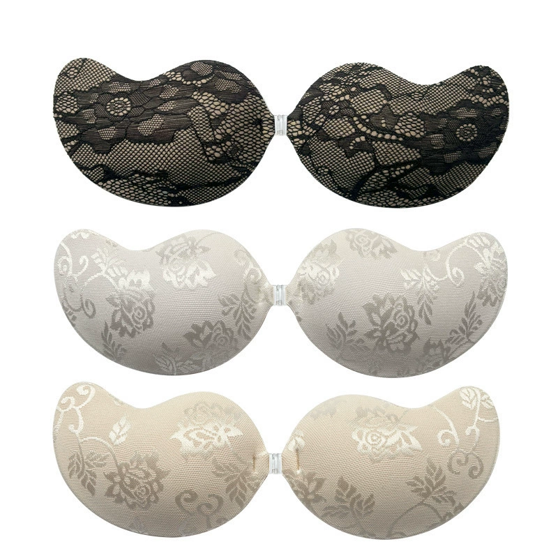 Кружевные наклейки для сосков, силиконовое нижнее белье, невидимое бюстье с пуш-ап, наклейка