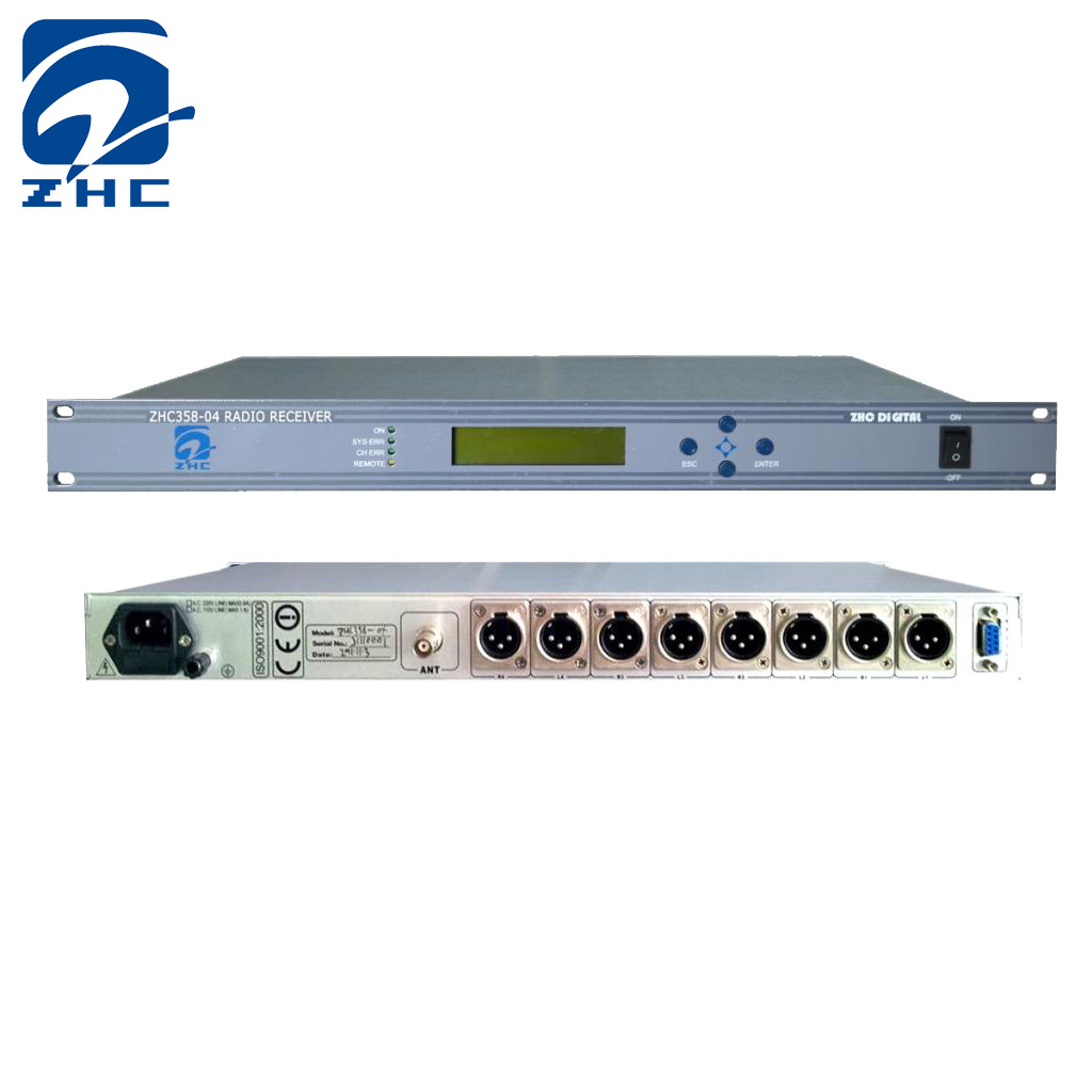 专业级四路调频广播解调器 专业电台 三证齐全 高性能 质优价廉