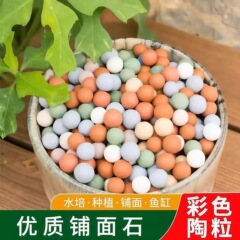 彩色陶粒通用型绿植铺面石保湿透气水培糖果色多肉专用颗粒土防虫