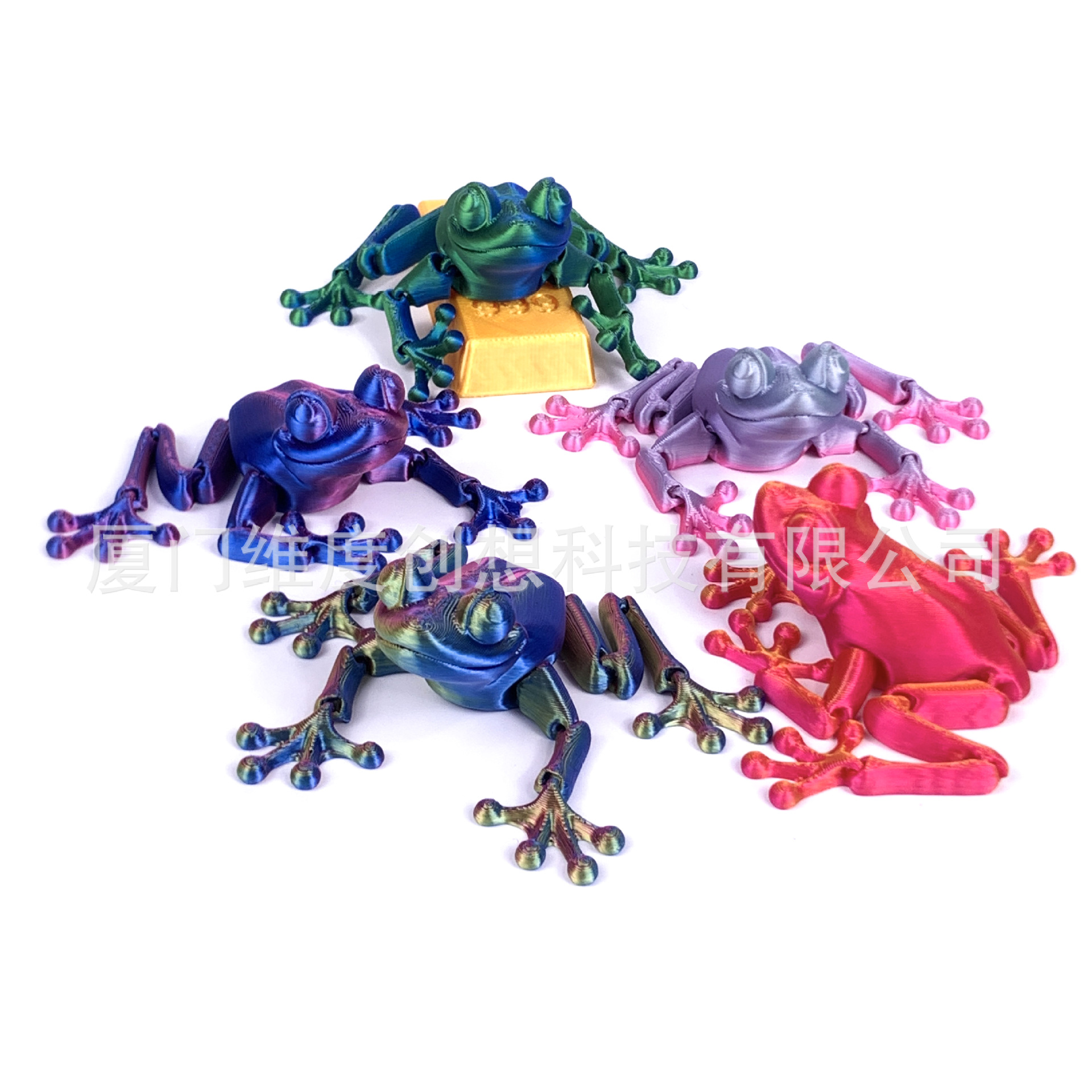 Juguetes de impresión 3D articulaciones de rana móviles adornos creativos para niños acuarios modelo de decoración de impresión 3D