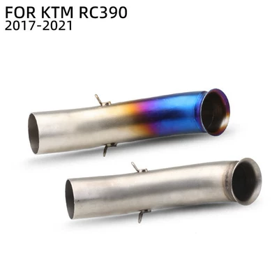Suitable for Duke390Rc390 Exhaust Mid-Section, Stainless Steel Mid-Section Modified Duke390 Exhaust Pipe