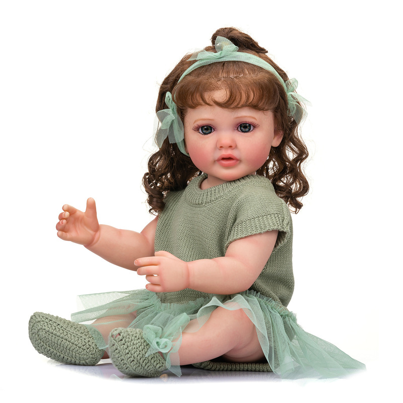 in stock 55cm full glue water simulation rebirth doll Betty cross-border e-commerce supply toy doll