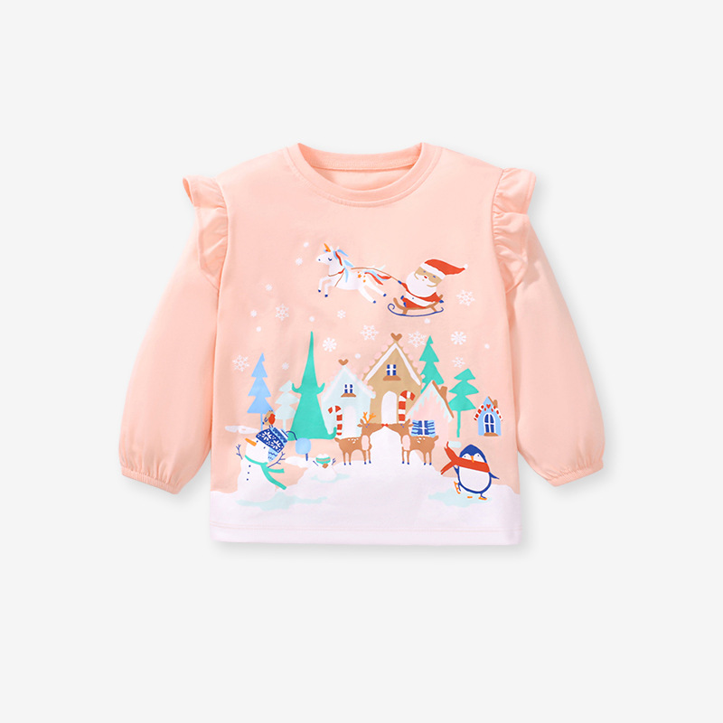 Camiseta de los niños europeos y americanos del pequeño experto Camiseta de manga larga de los niños de las muchachas del otoño