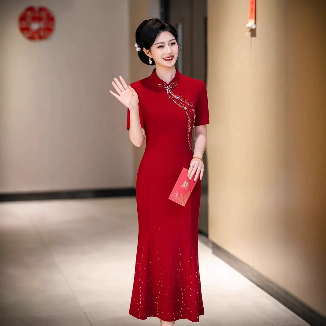 Новое платье мама платье платье женское лето с короткими рукавами