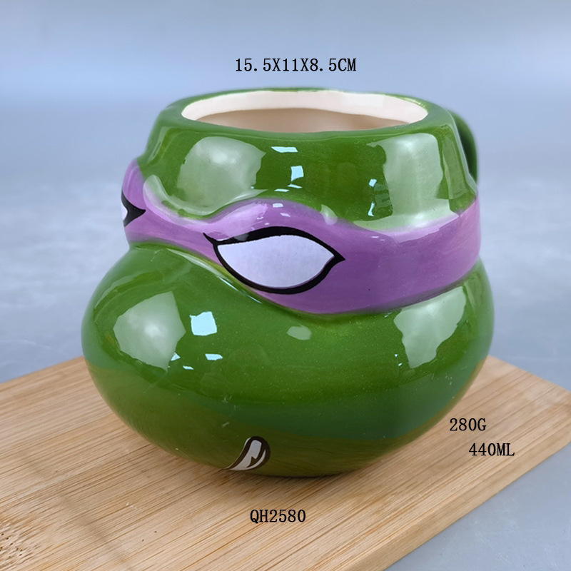Taza de Cerámica con Forma de Tortuga para Café y Oficina
