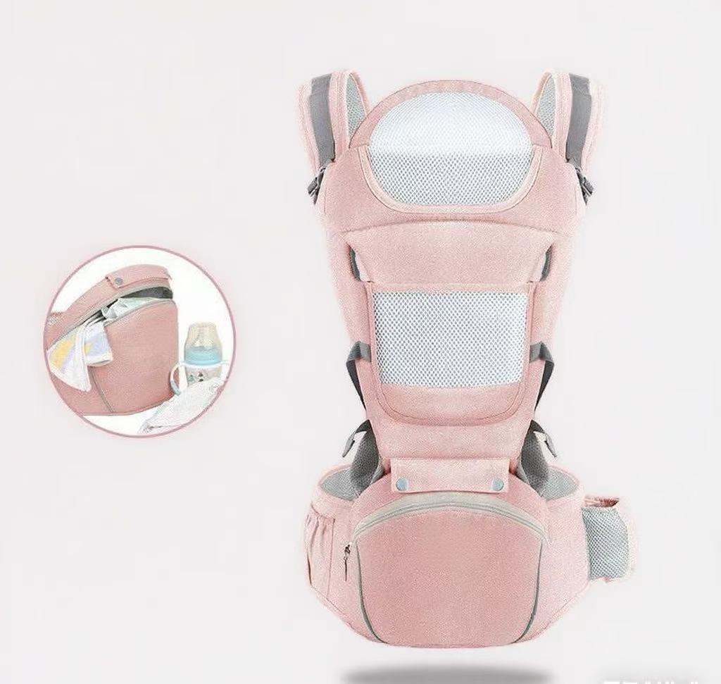 Cintos para bebés, taburete de cintura para bebés ligero multifuncional para cuatro estaciones, asiento delantero y trasero de doble propósito para llevar a un bebé image 10