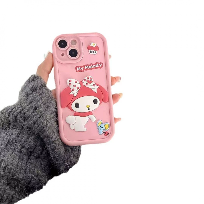 Apple, iPhone15, cartoon трехмерный силикон совместимый с iPhone15 Pro чехол для телефона iPhone14 Pro 3D