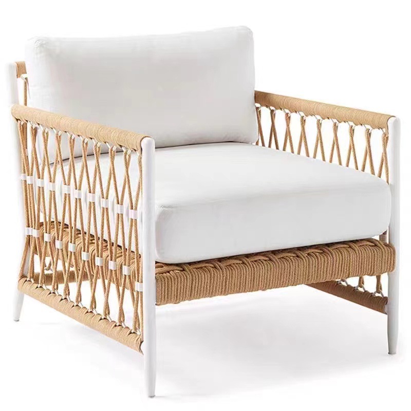 Sofá de caña al aire libre patio jardín terraza muebles de ocio hotel villa residencial al aire libre ocio sofá de caña
