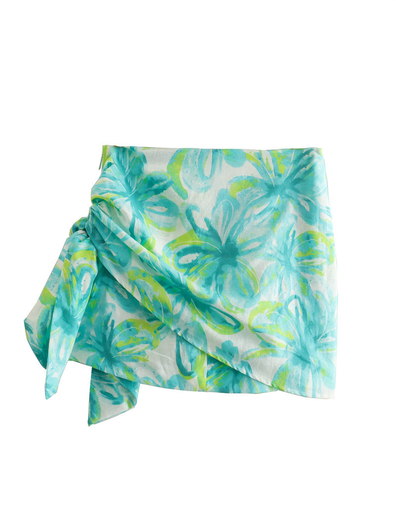 Falda de vacaciones estilo tropical