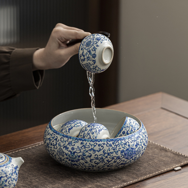 汝窯蓮茶洗い大型家庭用茶粕タンク茶室クラブ建水カンフー茶道アクセサリー水盂ペン洗浄|undefined