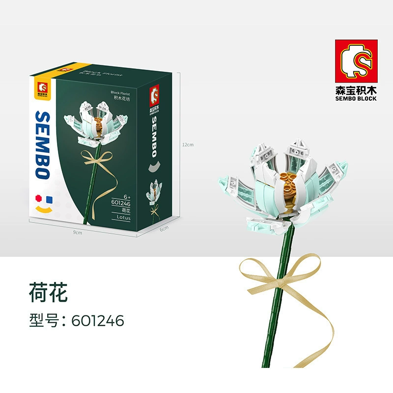 Senbao 601232-55 Цветок Дом Розовый букет Valentine's Day Конструктор наборы игрушек для девочек Оптовая торговля