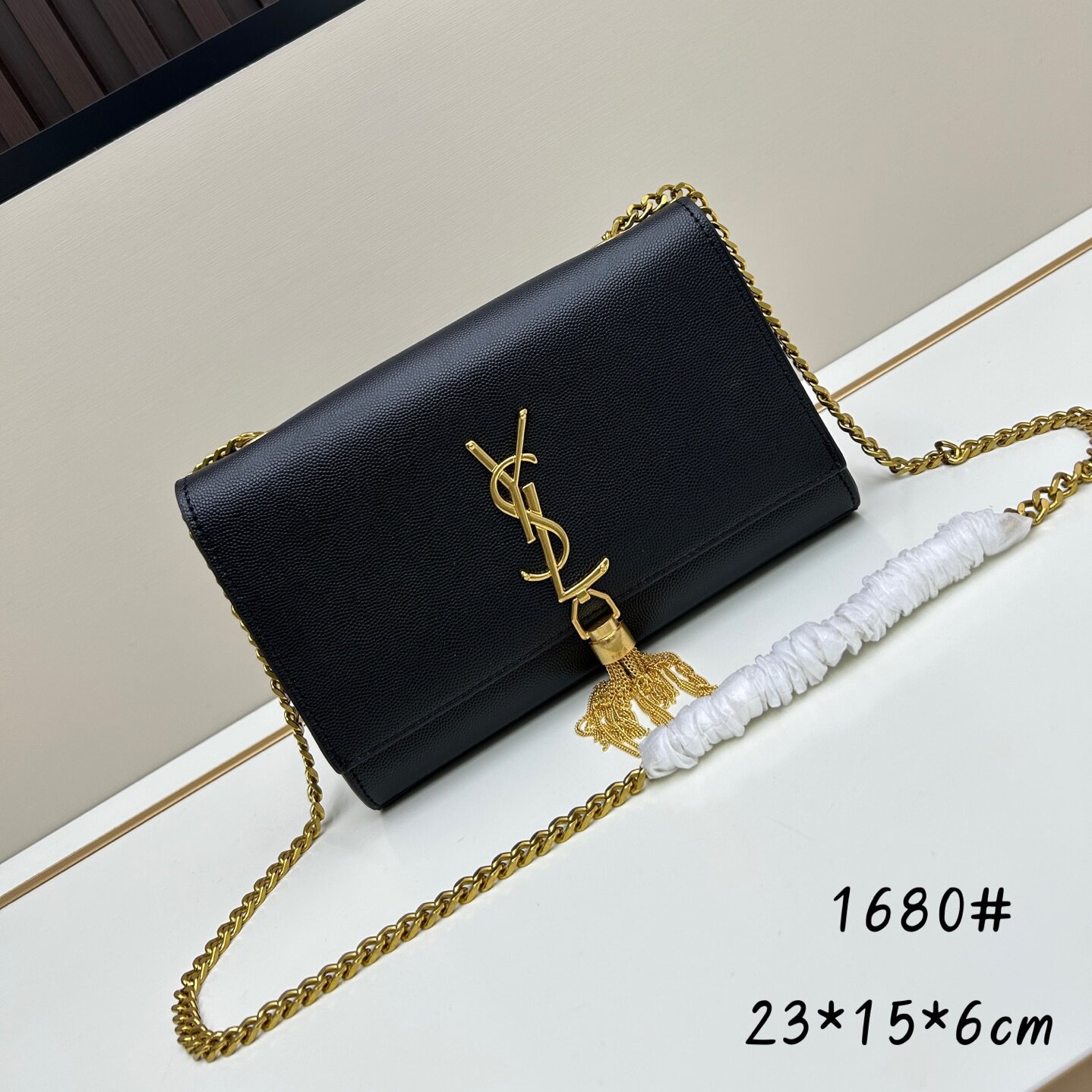 YSL Kiçik Kvadrat Çiyin Çantası - Zəncirli Konvert Model