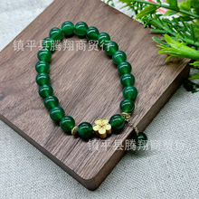 天然绿玉髓 绿玛瑙手串男女同款 直播爆款 福利引流手工DIY