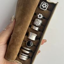 925纯银重工设计个性饰品戒指女不掉色高级感简约复古戒指环配饰