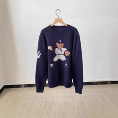 馬馬 ~ 秋冬新作連名シリーズ限定モデルアメリカレトロクラシック重工熊刺繍セーターニット
