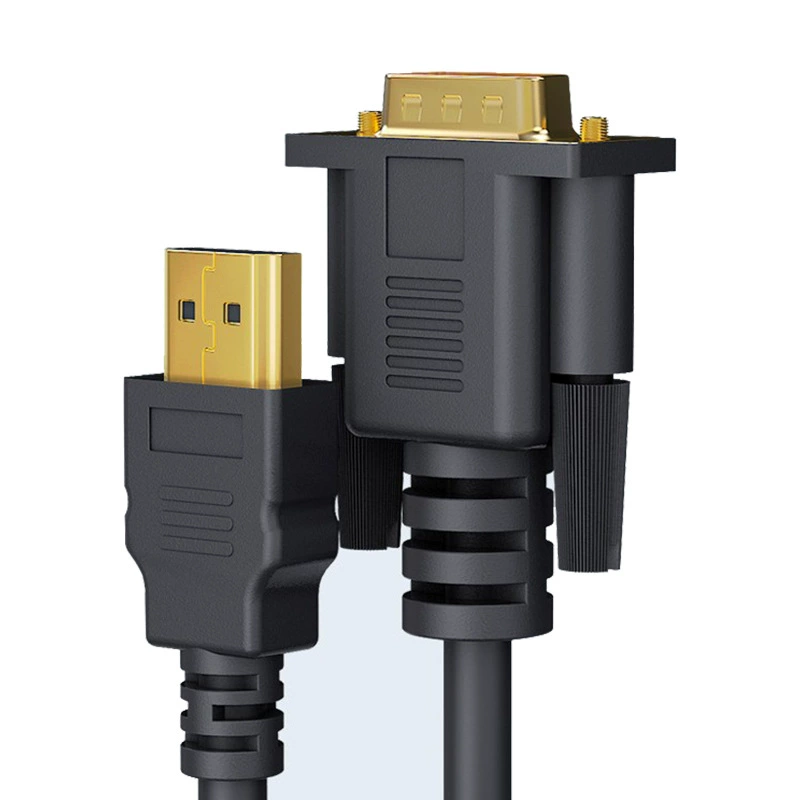 [HDMI 转VGA1.8米 转接线1080p 电脑视频连接线 HDMI TO VGA带芯片]