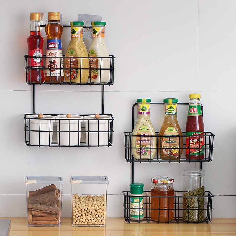 Estantes de inodoro de doble capa sin perforación de baño colgando la pared del lavabo colgando la pared del baño almacenamiento en la pared