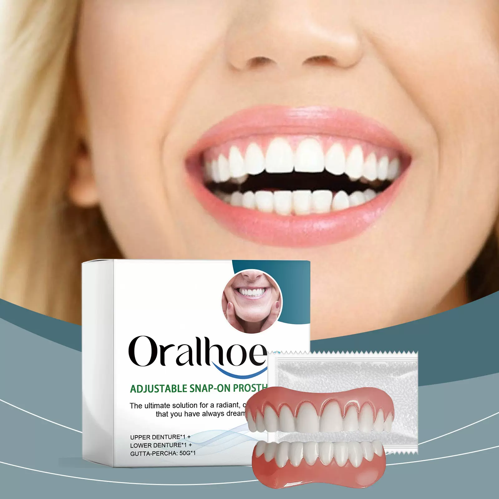 ORALHOE 硅胶假牙修护套装 日常提升笑容美观度舒适材质修饰牙齿