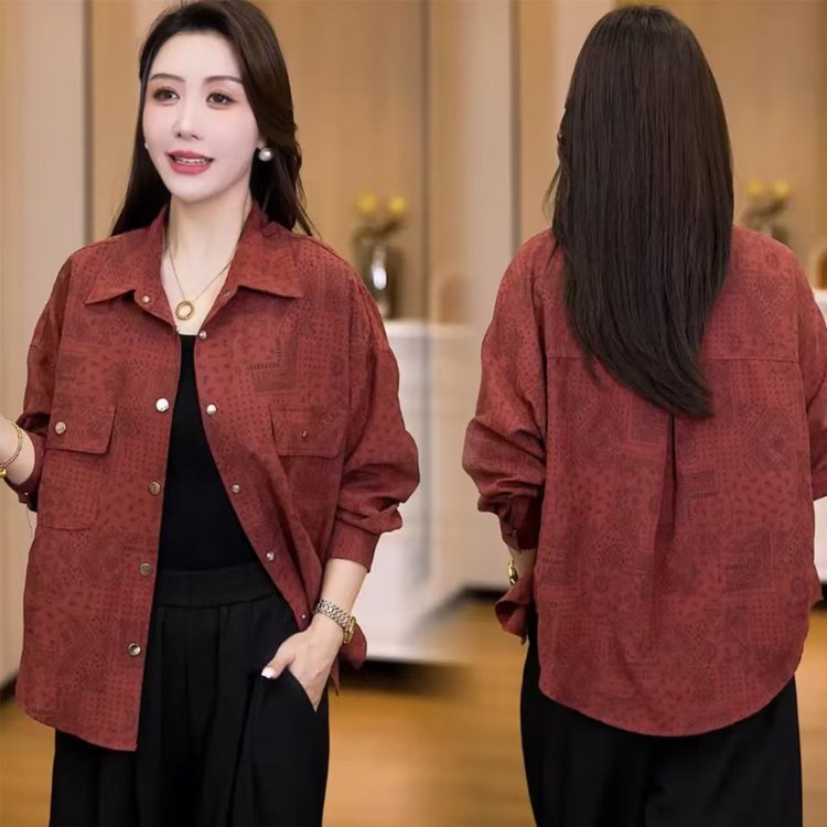 一件代发直播爆款时尚衬衫外套女2025春秋季新款洋气上衣长袖衬衣|undefined