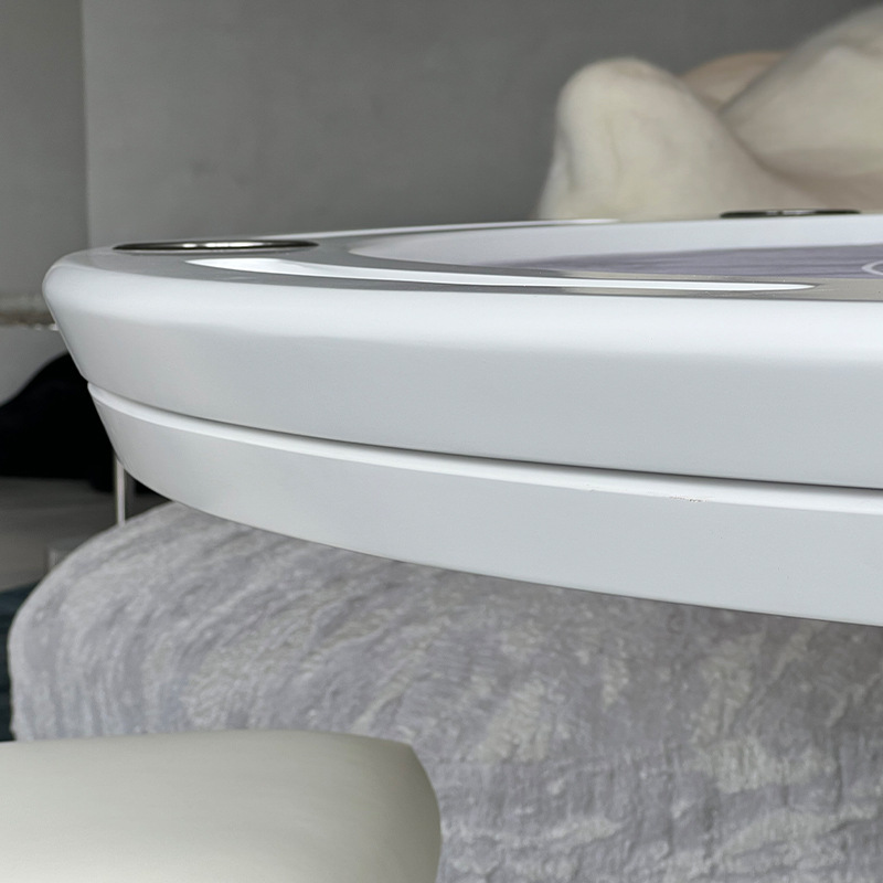 Tablas de póquer de Texas de estilo italiano, mesas competitivas para varias personas para el hogar, muebles de entretenimiento para villas de alta gama, mesas redondas de ajedrez y fichas