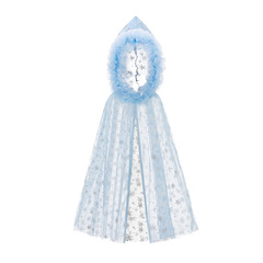 夏薄いエルサプリンセスドレスマント女の子エルサマント女の子アナと雪の女王プリンセスドレスブルーメッシュショール