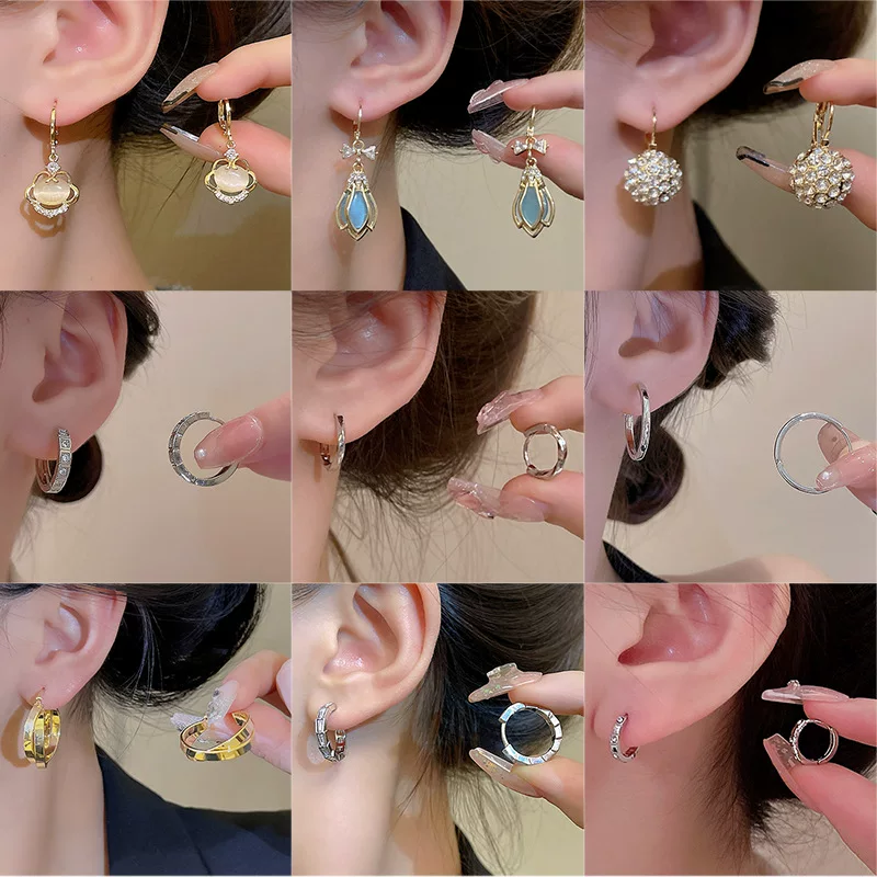 Серьги с Zircon из жемчуга, стиль роскоши, простой и элегантный дизайн