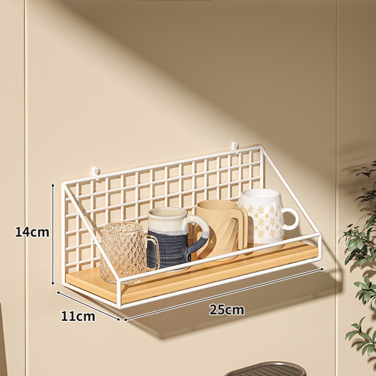 Portavasos montado en la pared taza de agua sin perforación estante para taza de café taza de té en la pared