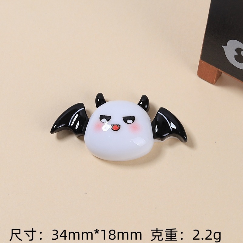 樹脂部品アニメ手作りdiyアクセサリークリーム髪クリップ穴靴ボタンかわいいハロウィーンコウモリ|undefined
