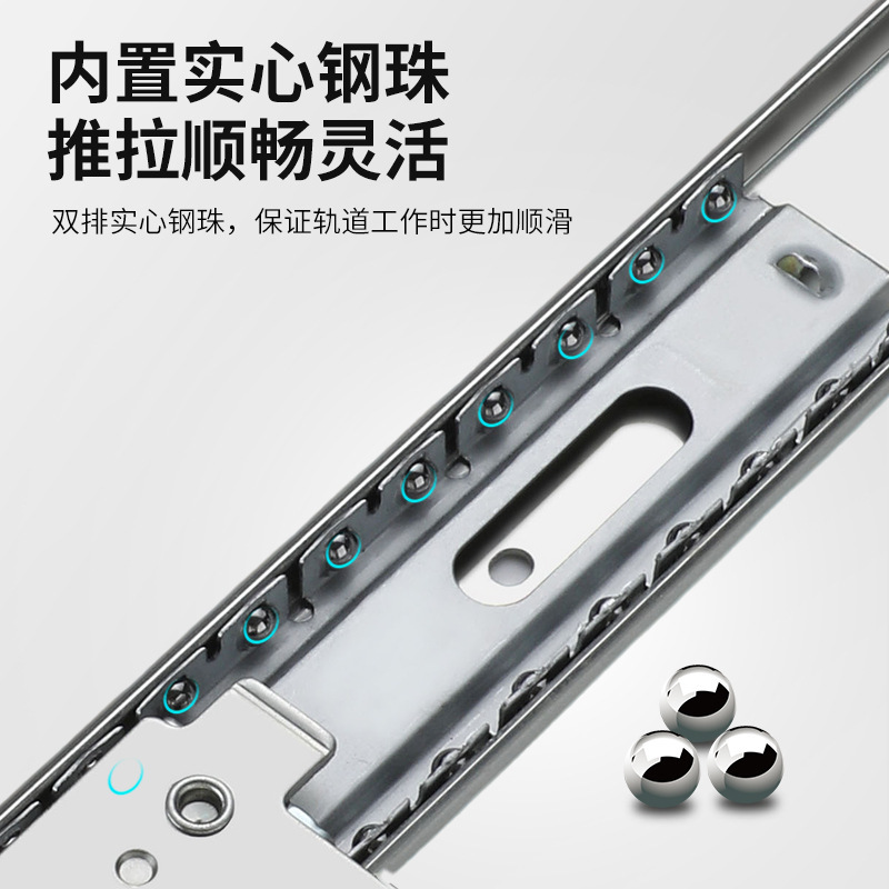 口袋门隐形门滑轨 35mm宽二节推拉门酒柜门电视柜回旋门导轨 批发|undefined