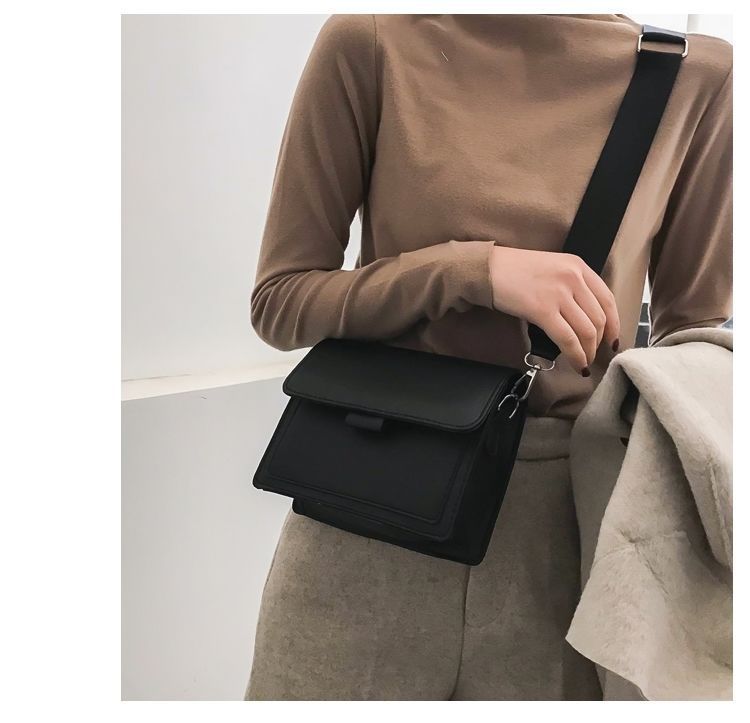 New Small Bag Women's Spring New Fashion   Wide Shoulder Strap Small Square Bag Retro One-Shoulder Crossbody display picture 8