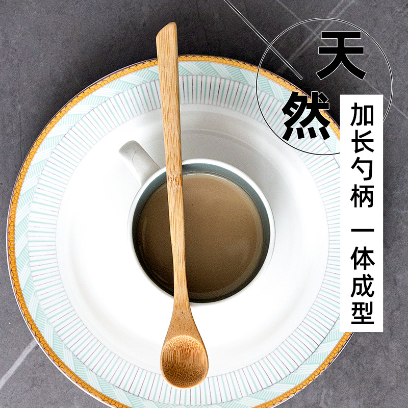 Cucharas de bambú 16X3CM19 * 3CM Cucharas de café carbonatadas Cucharas de café